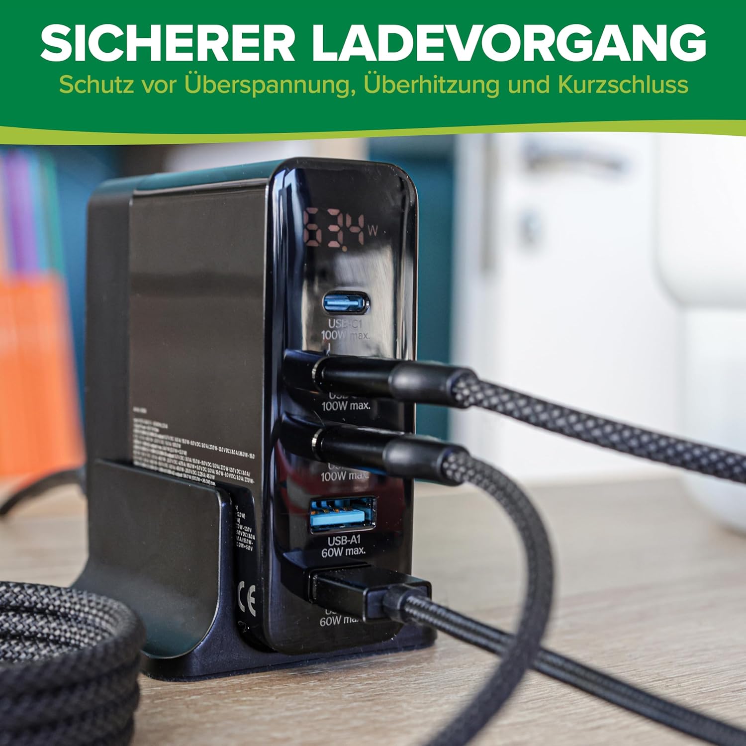 Inline Caricatore USB 140W GaN con Display Digitale - immagine 7