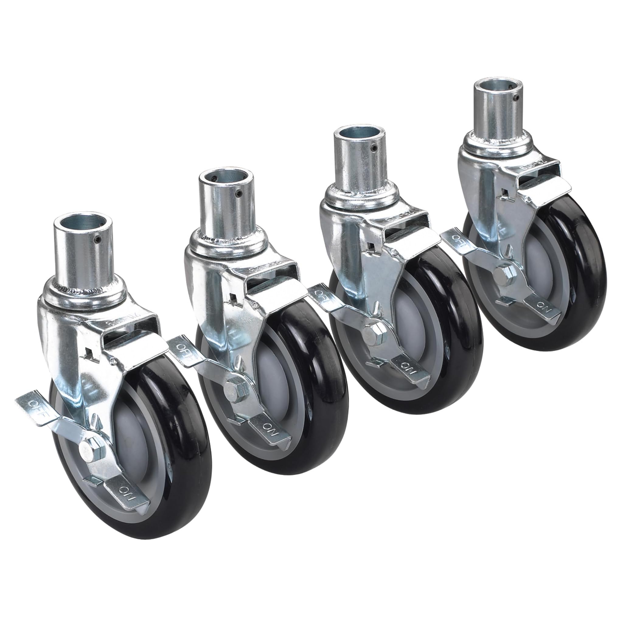 Krowne Metal Corp. 28-151S - Ruota di bloccaggio per scaffalature, 12,7 cm, 4/ST