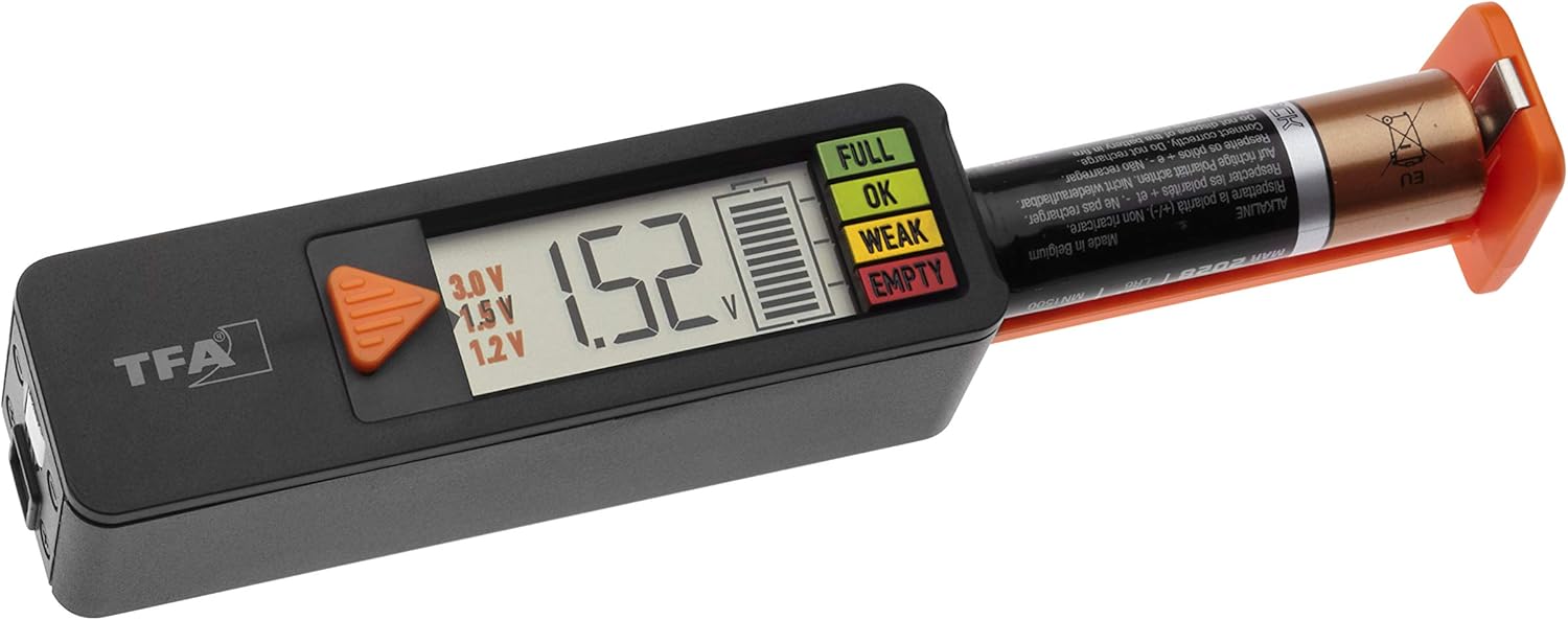 Tfa Dostmann BatteryCheck Tester per Batterie, Nero - immagine 1
