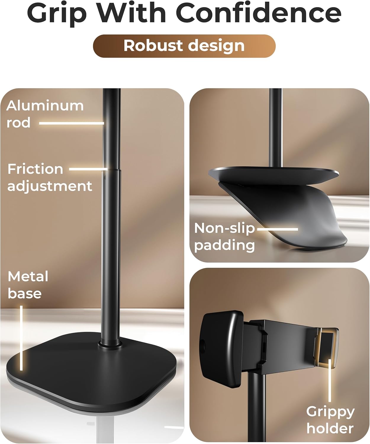 Cooper ChatStand - Supporto Telefono Scrivania, Nero Notte - immagine 4