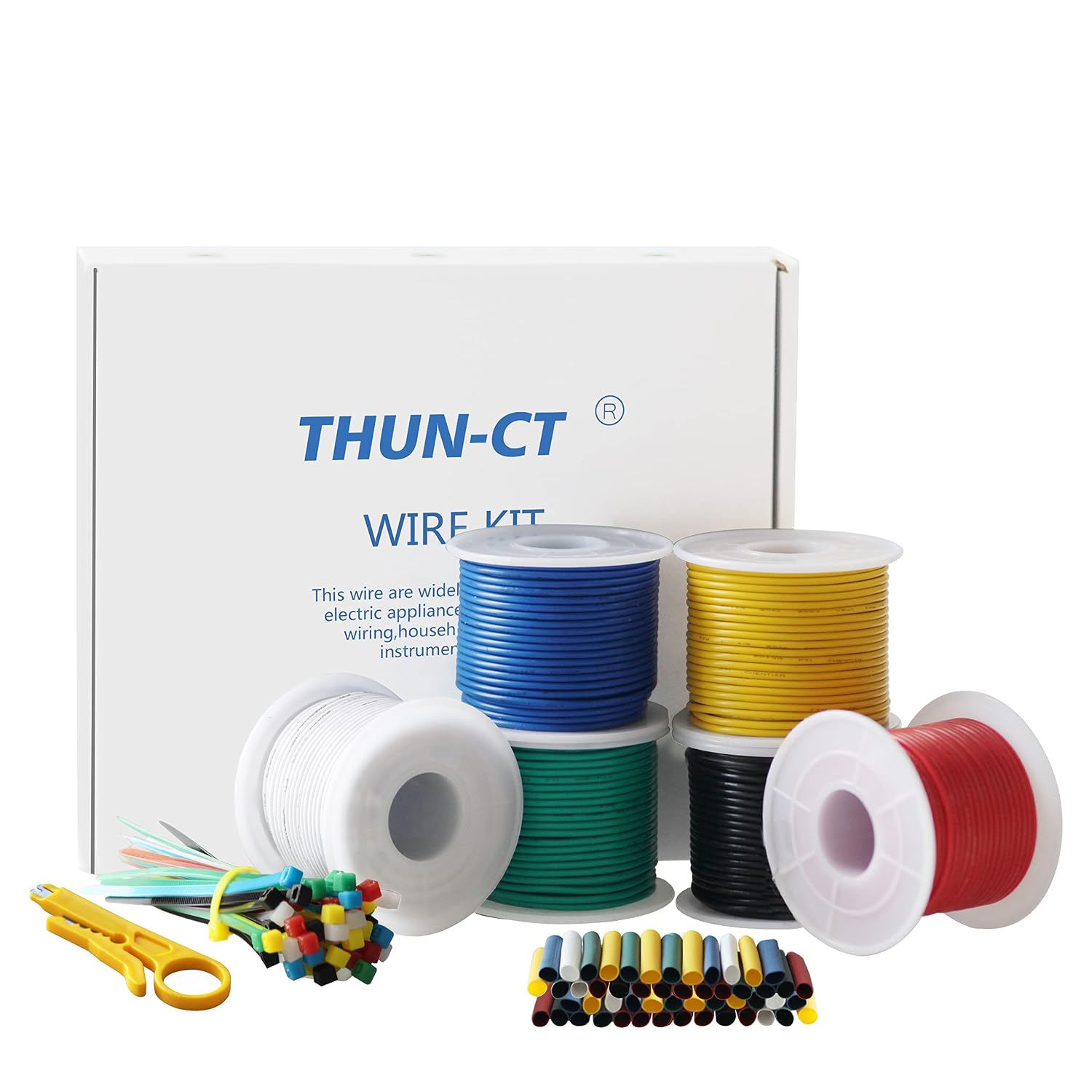 PVC Fili elettrici 0,13mm² 26AWG elettrico Filo kit Totale 120 Metri (6 ...