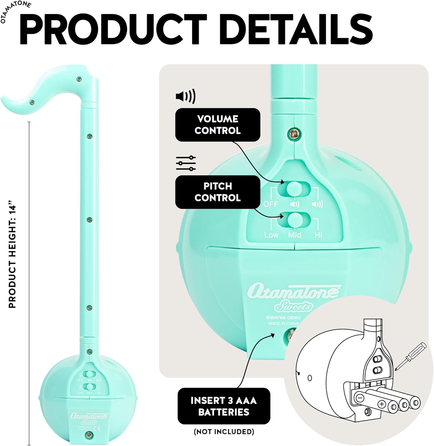 Otamatone Regolare Menta - Strumento Musicale Elettronico - immagine 4