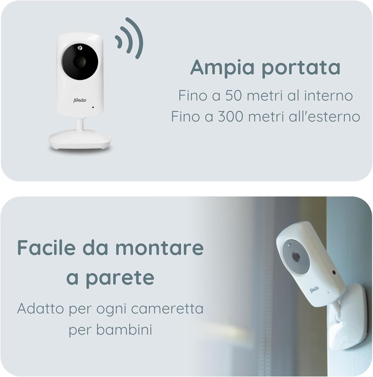 Alecto DVM-64 - Videocamera Baby Monitor, Bianco - immagine 4