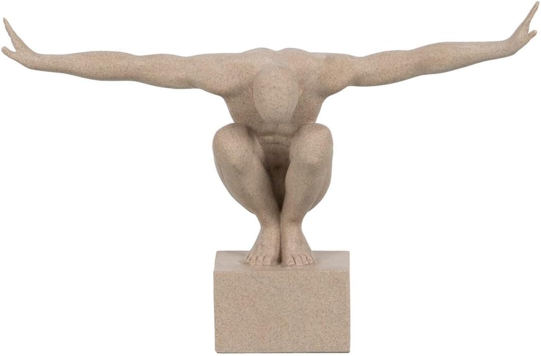 BigBuy Home Figura decorativa crema 50 x 16 x 34 cm