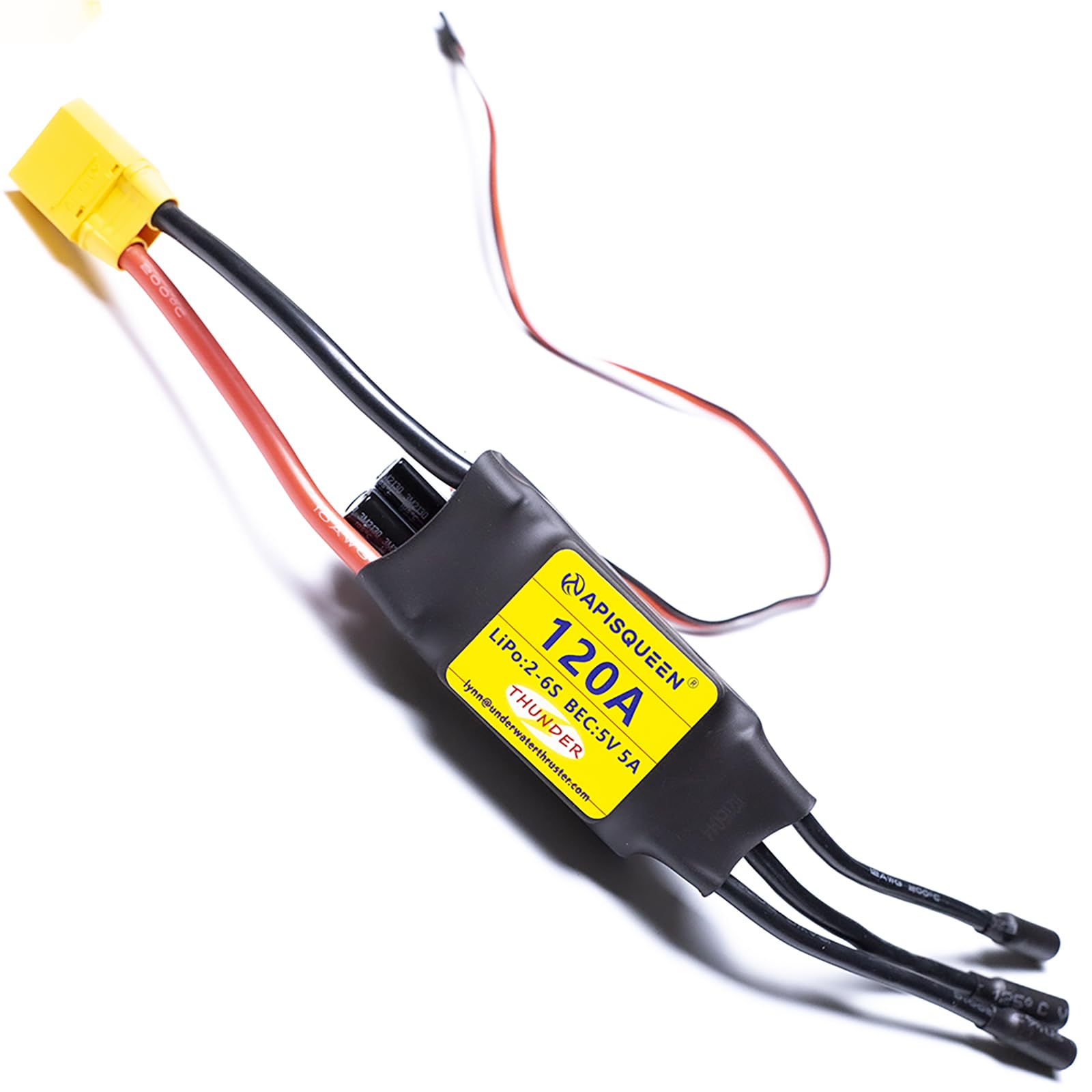 APISQUEEN 120A ESC 2-6S Brushless con XT90 & 4.0mm