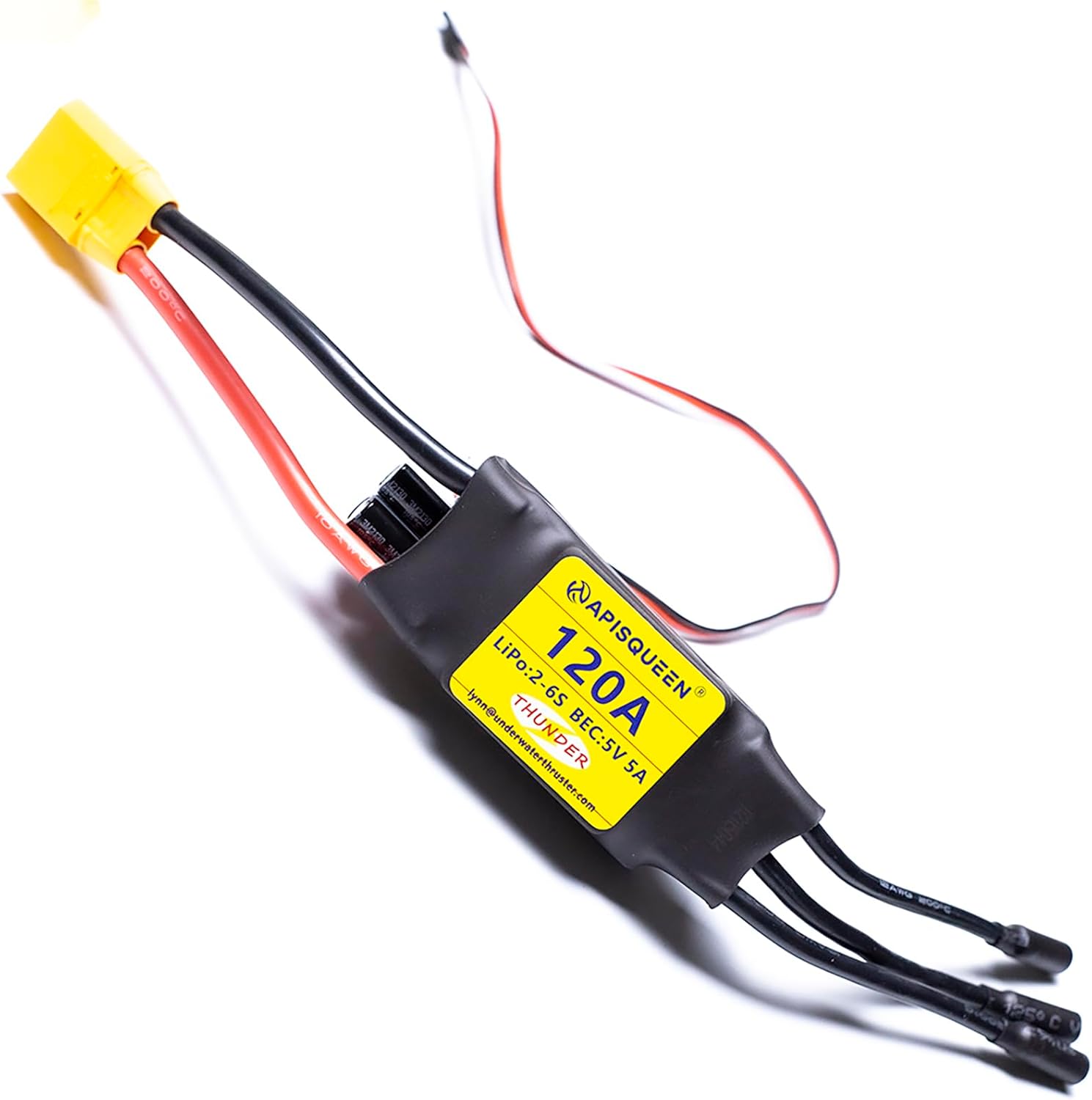 APISQUEEN 120A ESC 2-6S Brushless con XT90 & 4.0mm - immagine 1