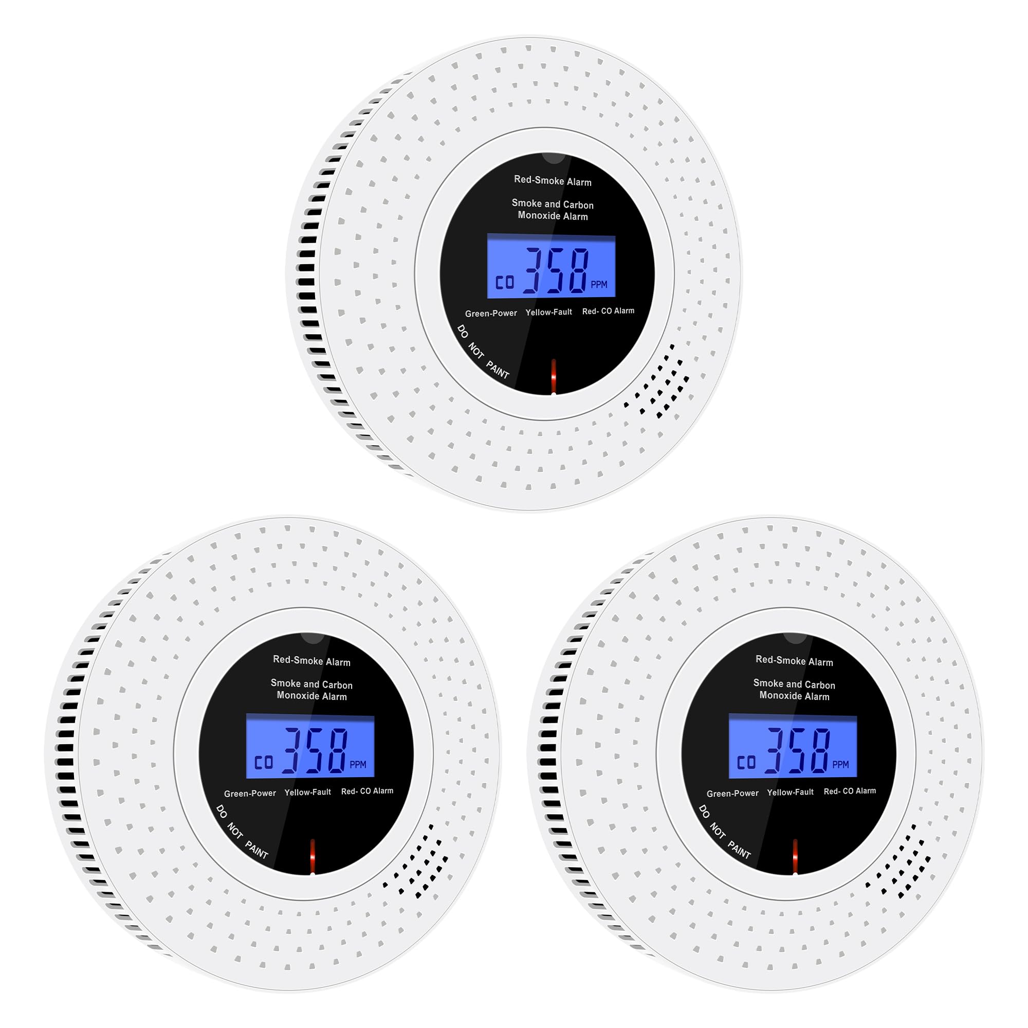 Rilevatore Combinato di Fumo e CO - 3 Pezzi
