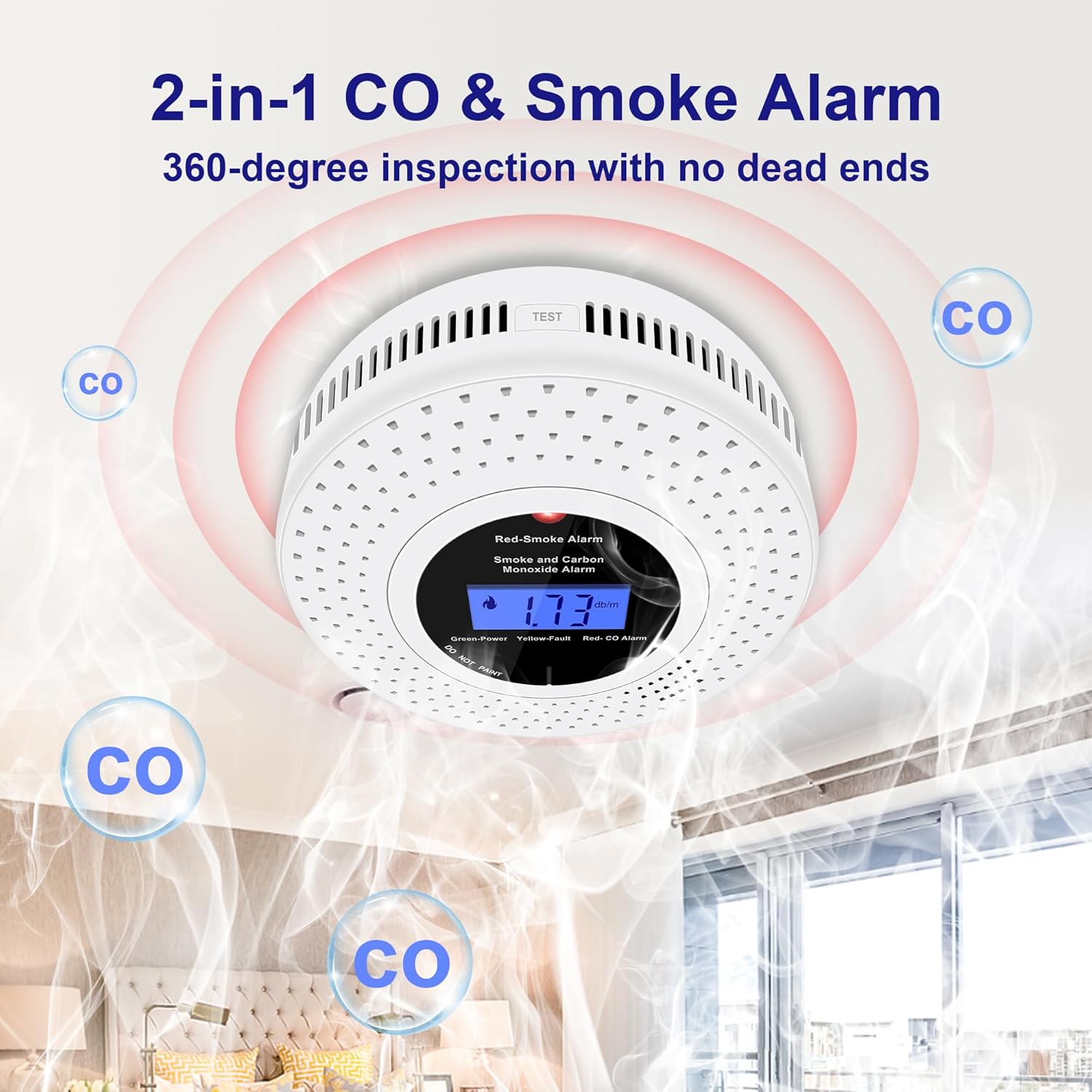 Rilevatore Combinato di Fumo e CO - 3 Pezzi - immagine 2
