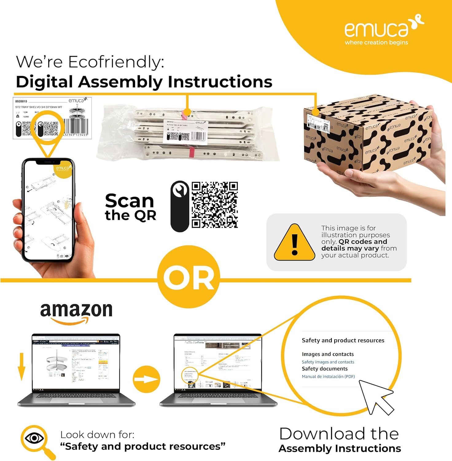 Emuca Scolapiatti Drynox Cromato per Mobile 50cm - immagine 2