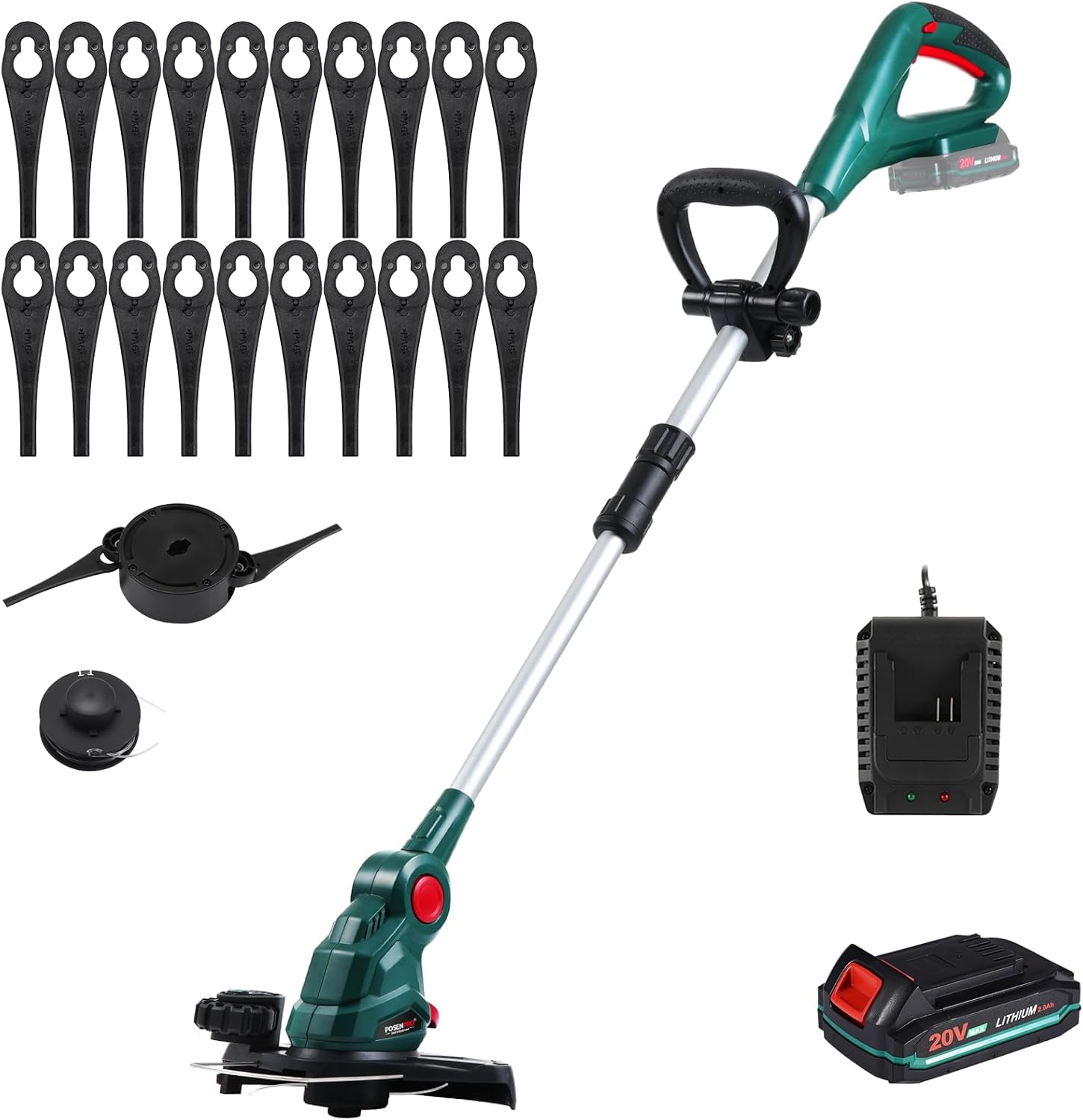 Posenpro Tagliabordi a Batteria 20V 2in1 con Filo