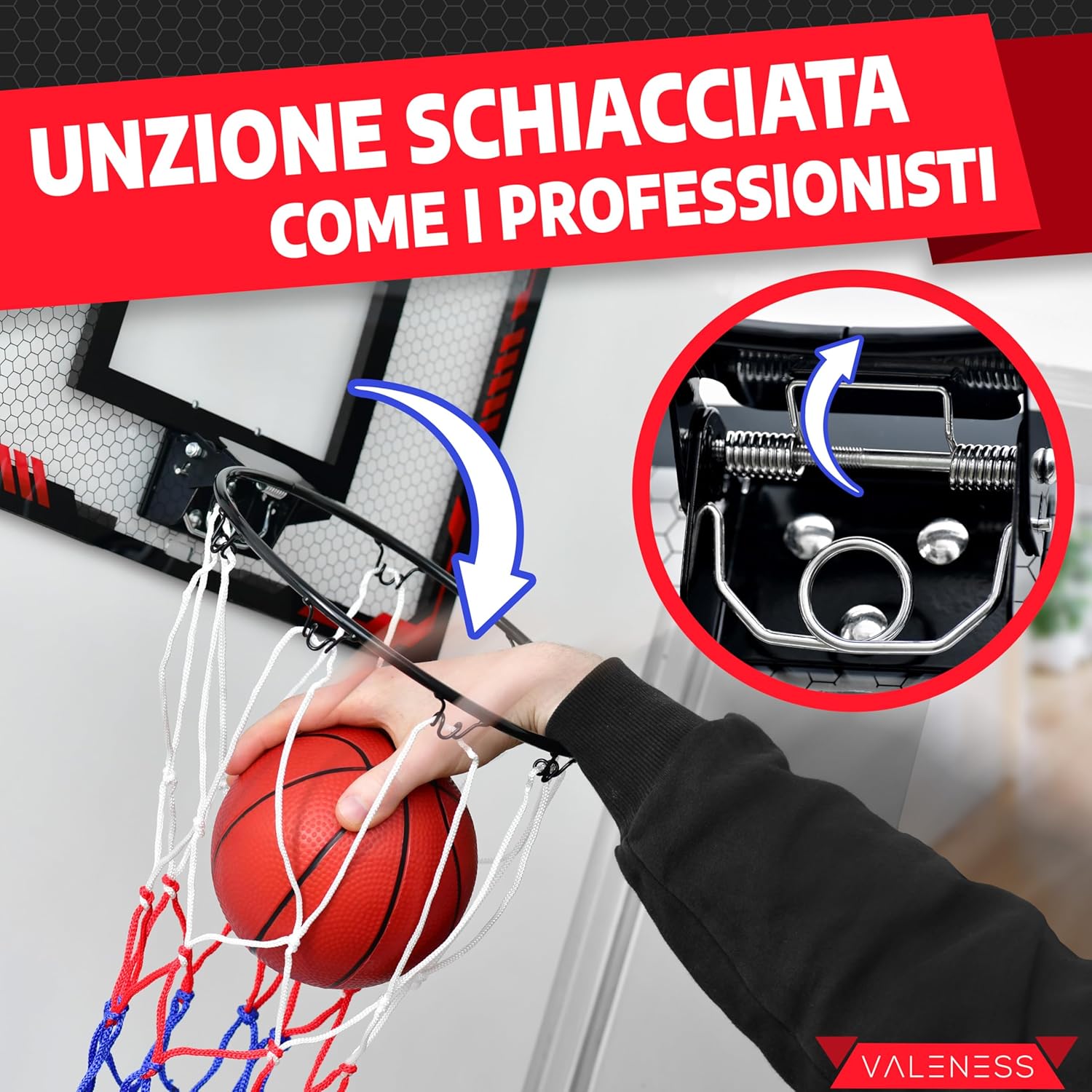 Mini Canestro da Basket da Interno con Funzione Schiacciata - immagine 5