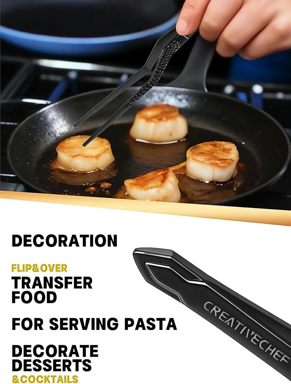 Pinzette da Cucina Ergonomiche in Acciaio Inox - immagine 3