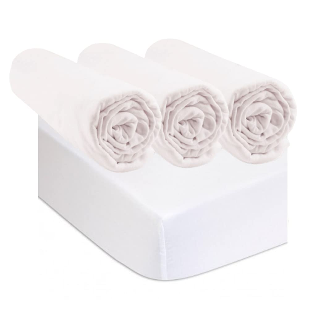 Set 3 Lenzuola Coprimaterasso 70x160 cm, Cotone Biologico