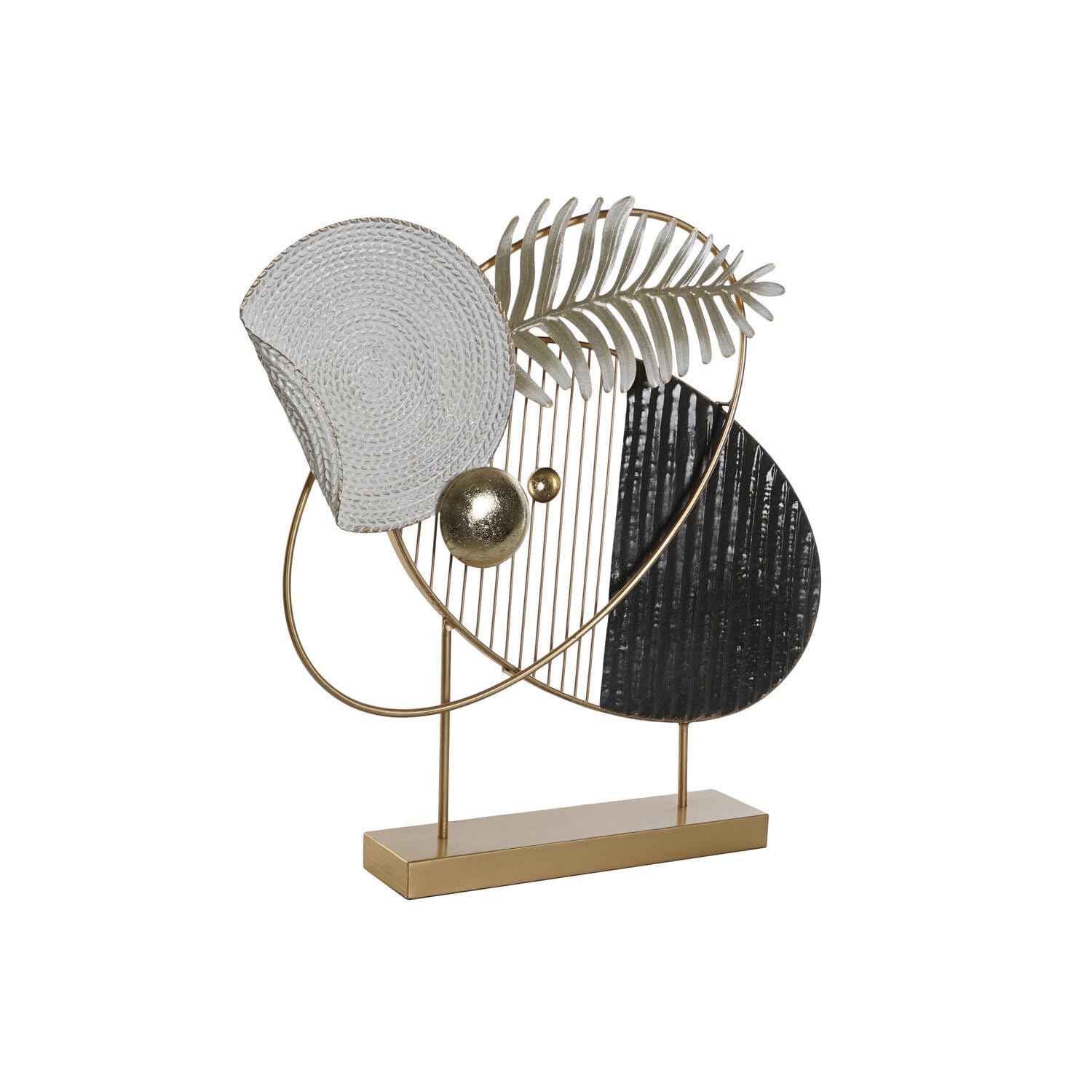 DECORACION METAL 56X8,5X55 ABSTRACTO DORADO