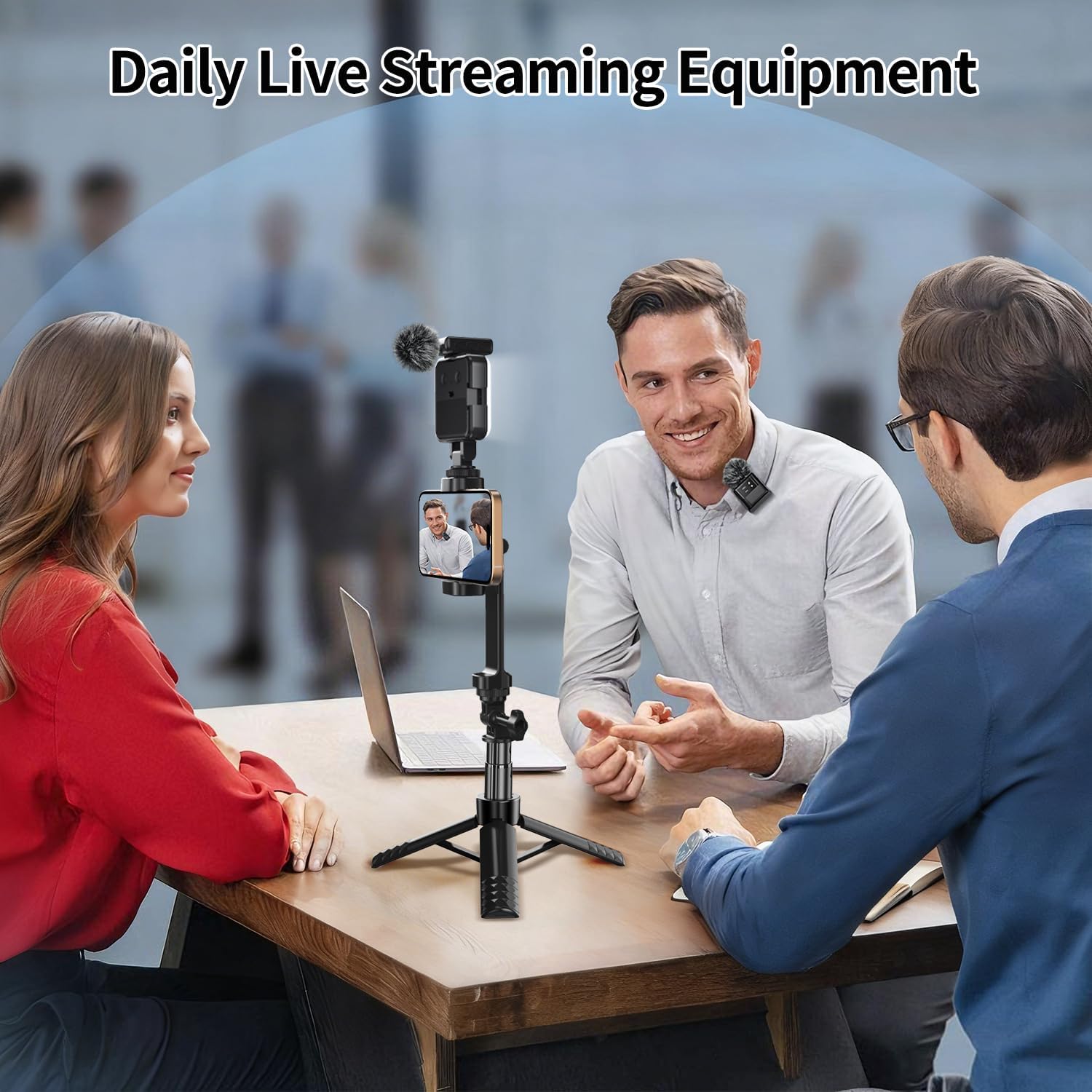 Yayusi Kit Vlogging per iPhone con Luce e Microfono - immagine 4