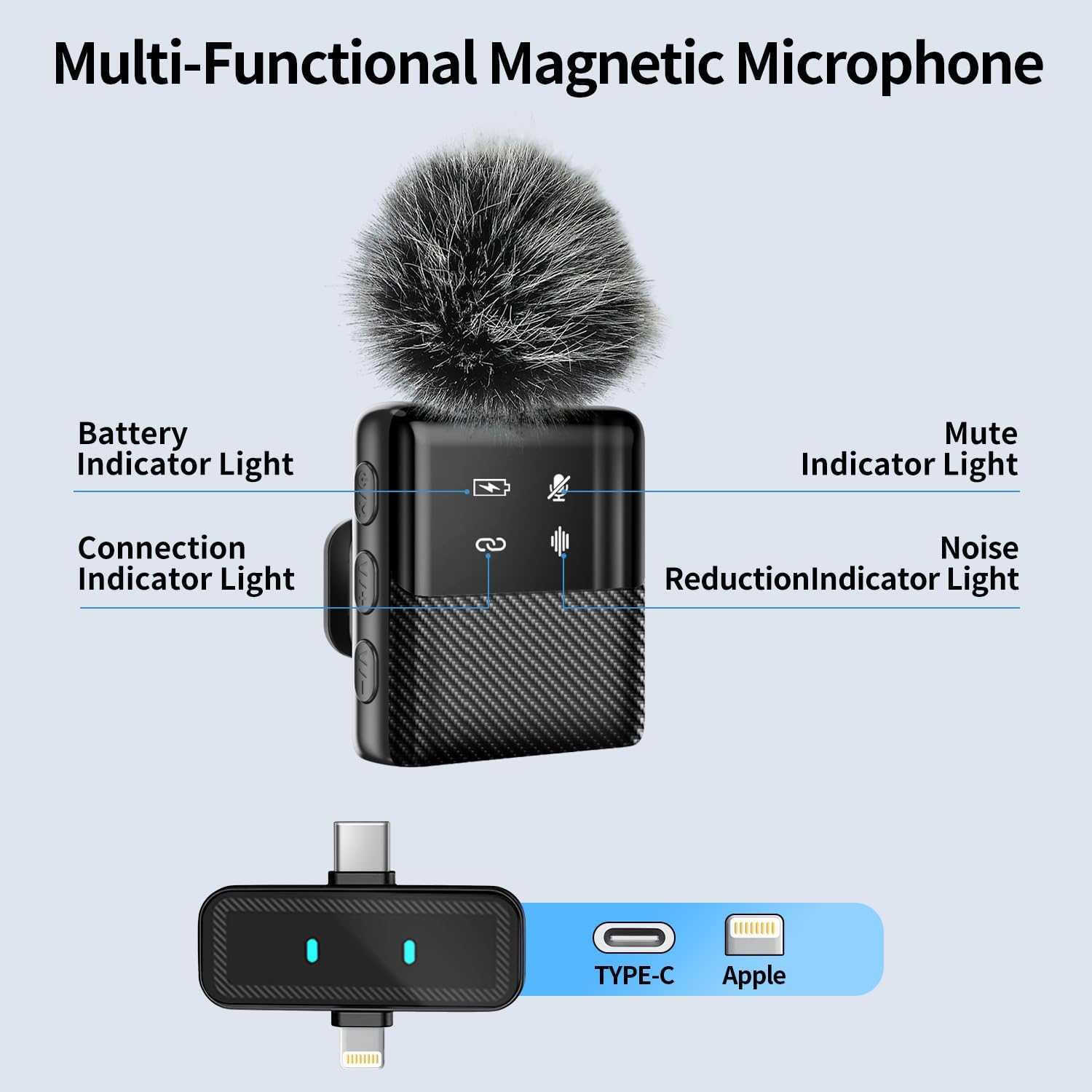 Yayusi Kit Vlogging per iPhone con Luce e Microfono - immagine 5