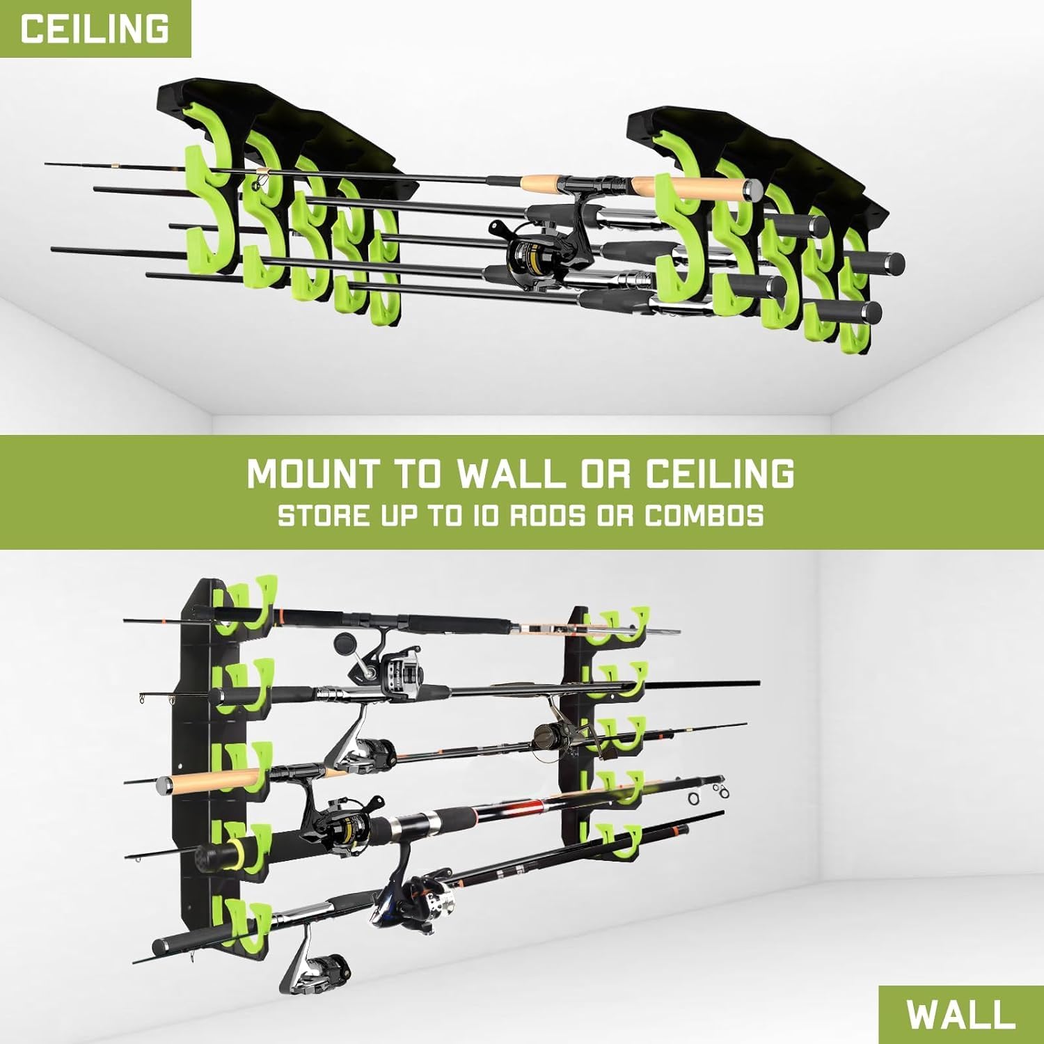 BOOSTEADY Portacanne da Pesca per 10 Canne - immagine 2