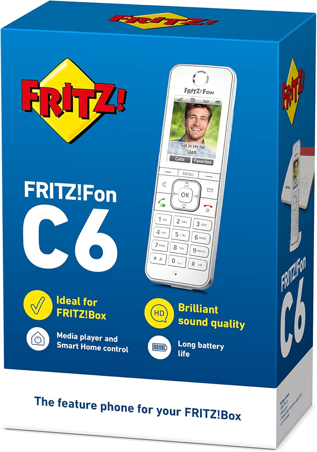 FRITZ!Fon C6 - Telefono Cordless DECT Bianco - immagine 3