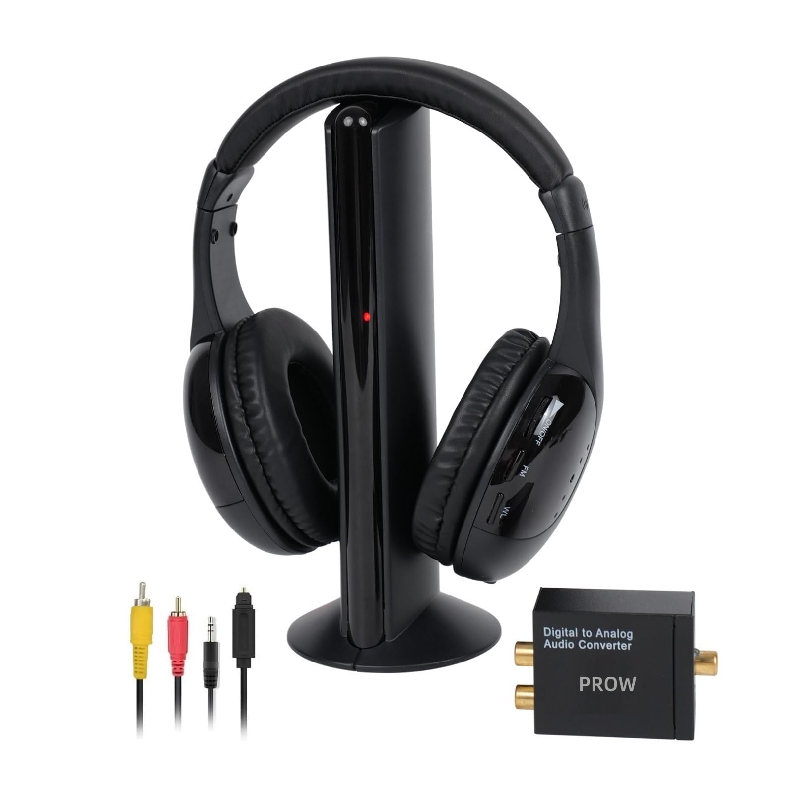 Cuffie TV Wireless Over-Ear con Base Trasmettitore
