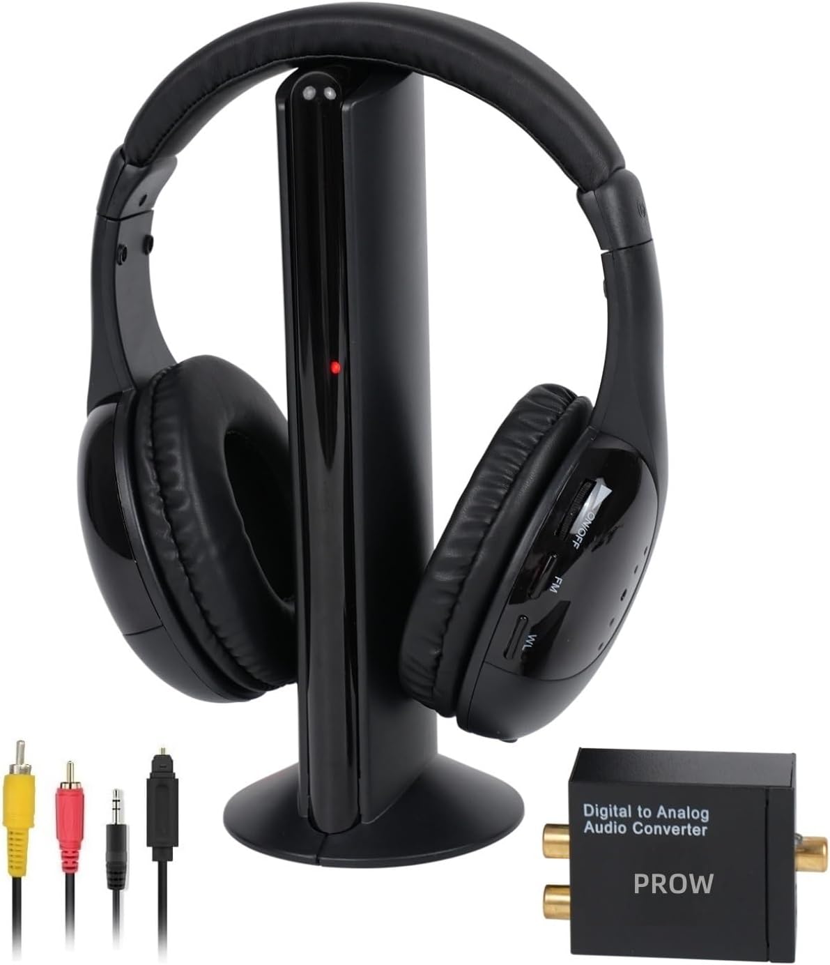 Cuffie TV Wireless Over-Ear con Base Trasmettitore - immagine 1