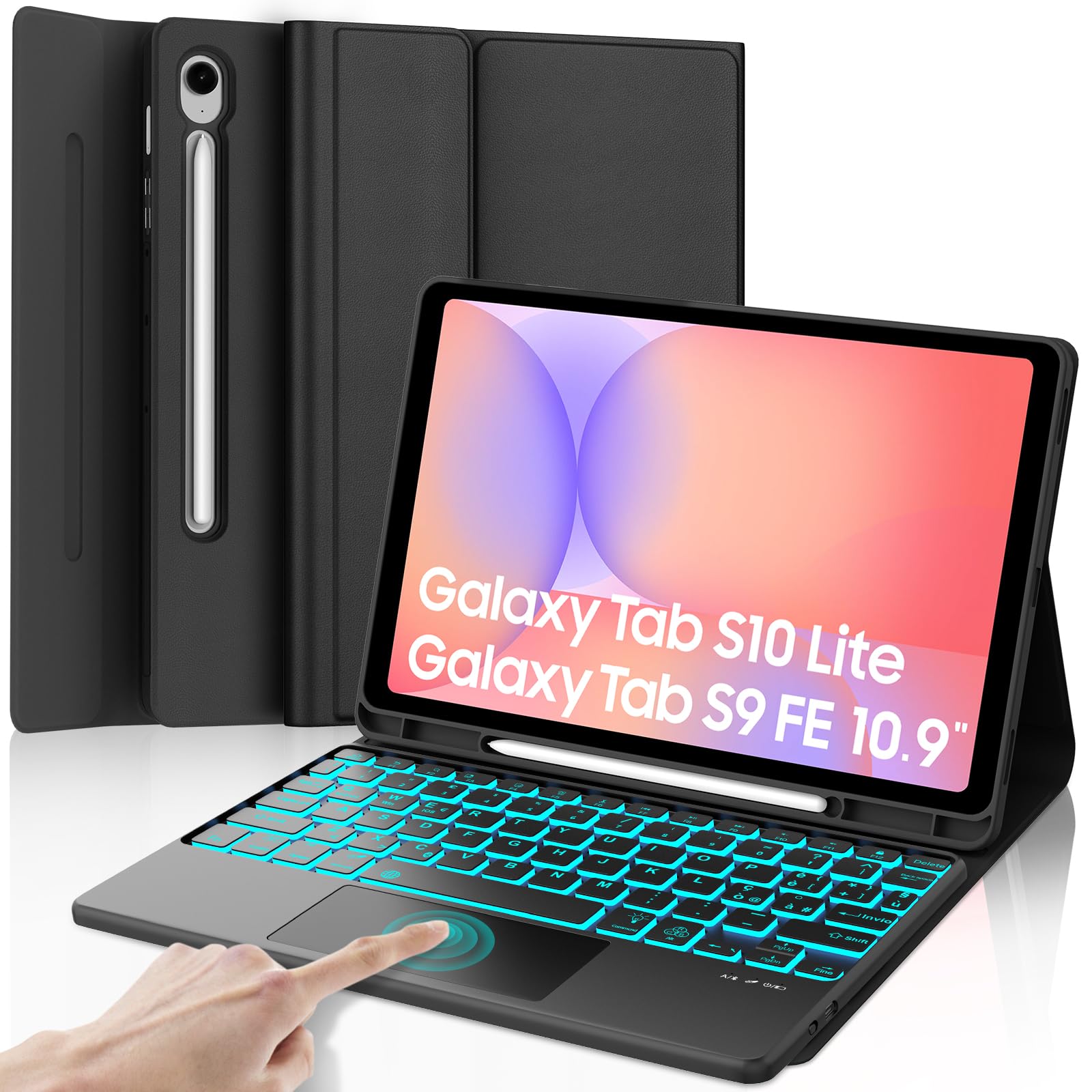 Iveoppe Cover Tastiera Samsung Galaxy Tab S10 Lite/S9 FE 10.9"