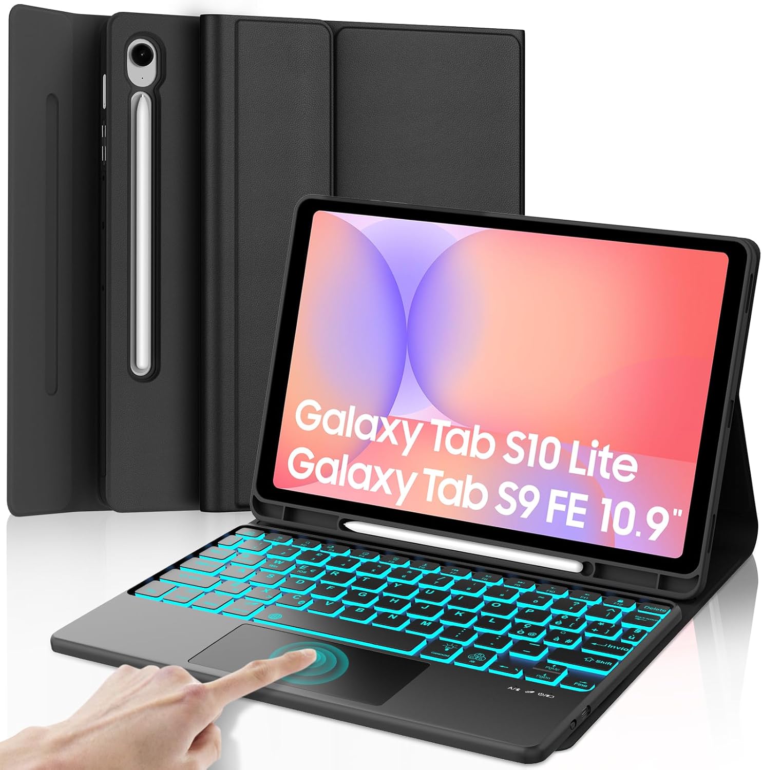 Iveoppe Cover Tastiera Samsung Galaxy Tab S10 Lite/S9 FE 10.9" - immagine 1