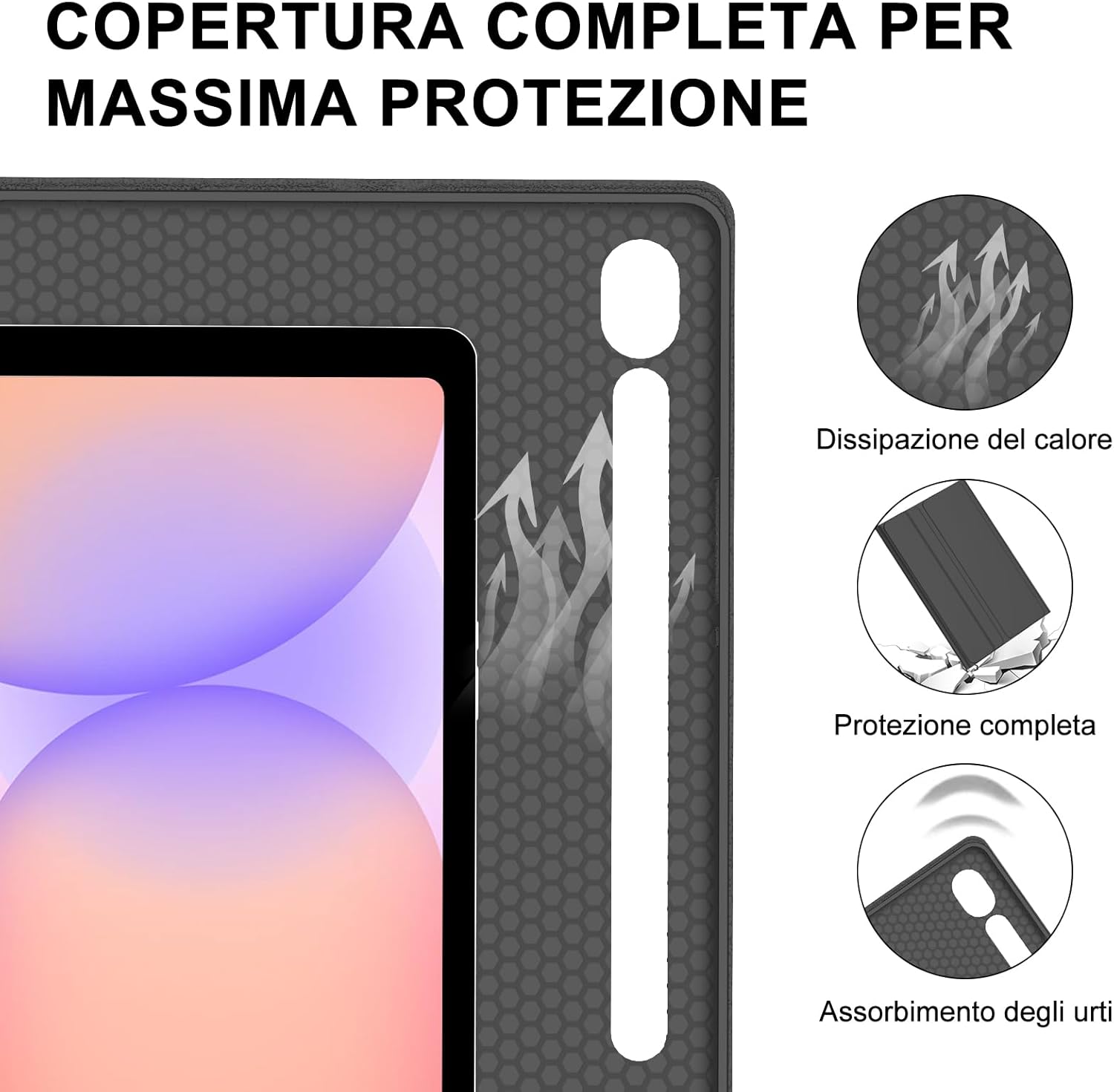 Iveoppe Cover Tastiera Samsung Galaxy Tab S10 Lite/S9 FE 10.9" - immagine 8