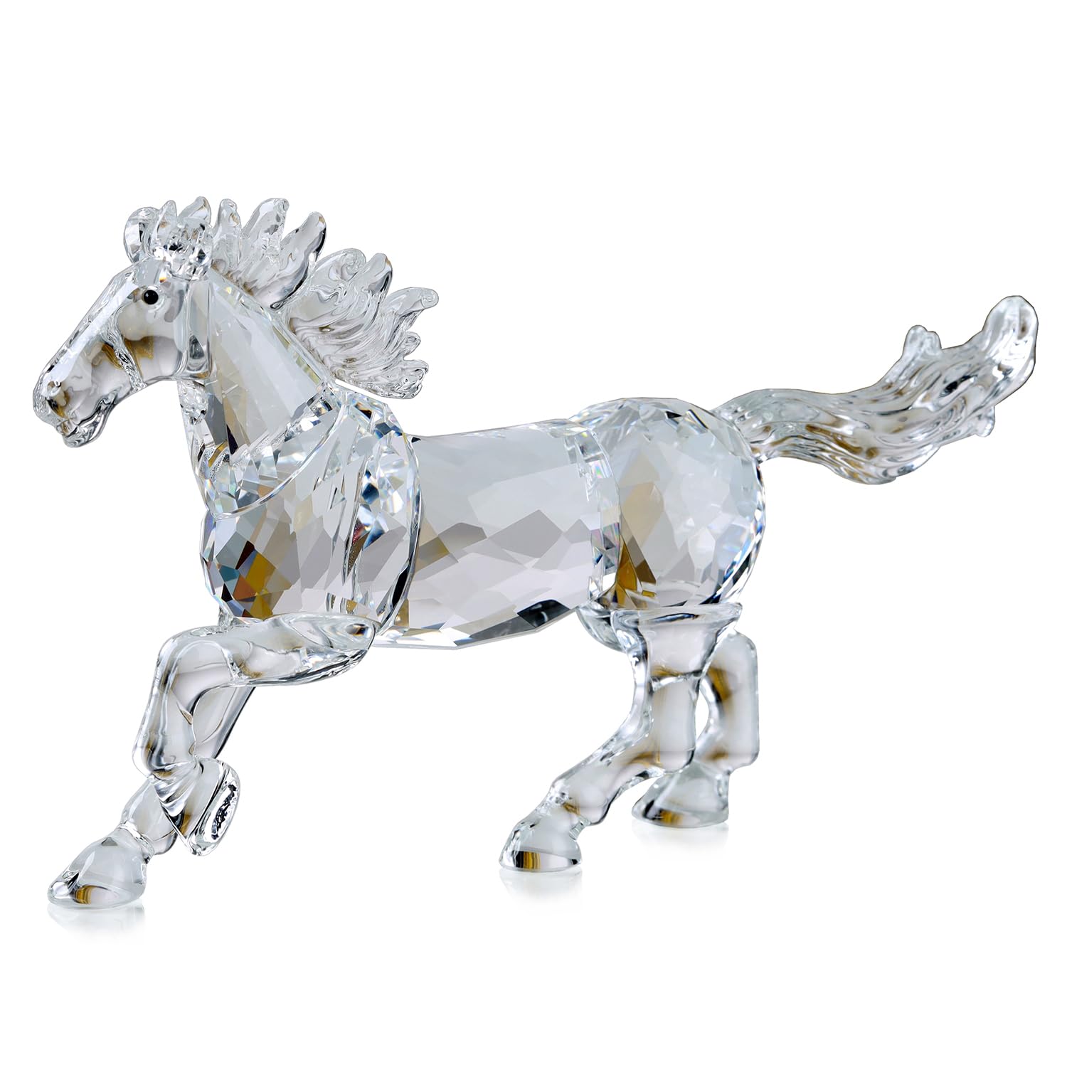 Cavallo di Cristallo Realistico - Statuetta Decorativa