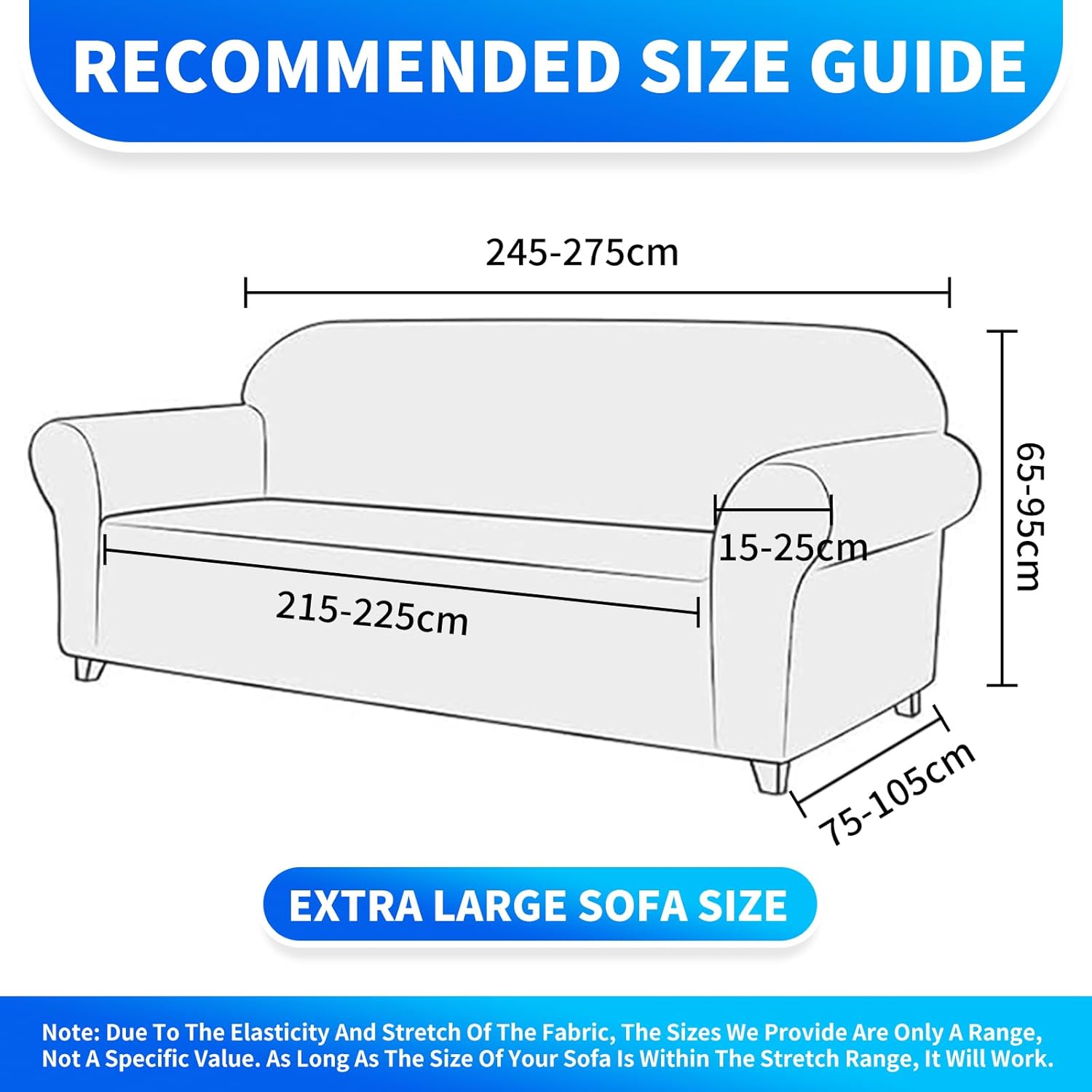 CYCMACO Copridivano 4 Posti Elasticizzato, Cachi - immagine 6