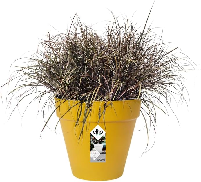 Elho Loft Urban Round 20 - Vasi per Piante da Esterno, Giallo - immagine 3