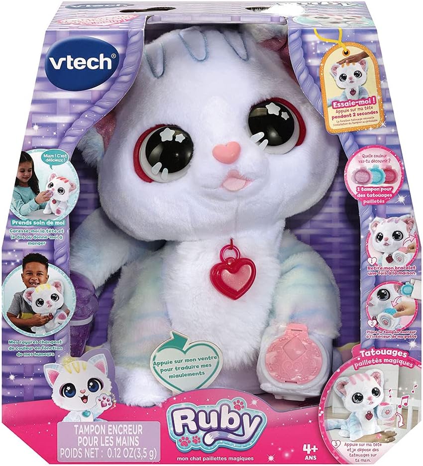 VTech Ruby, My Cat Glitter Magici - Peluche Interattivo - immagine 4