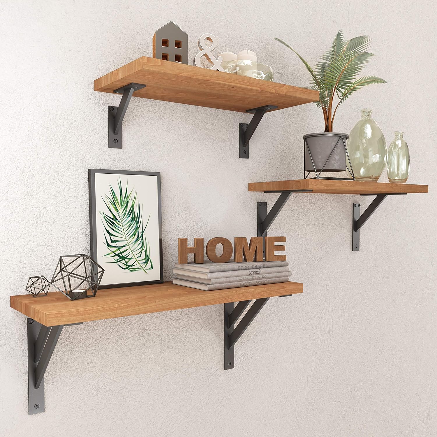 Sossai Staffe da Parete 240x240mm in Alluminio, Argento - immagine 2