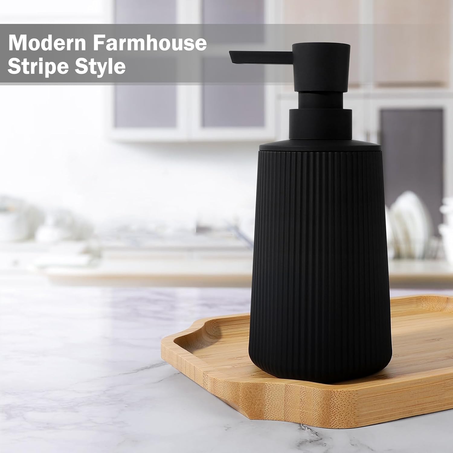 Dispenser Sapone Bagno Nero 8.5 OZ - immagine 5