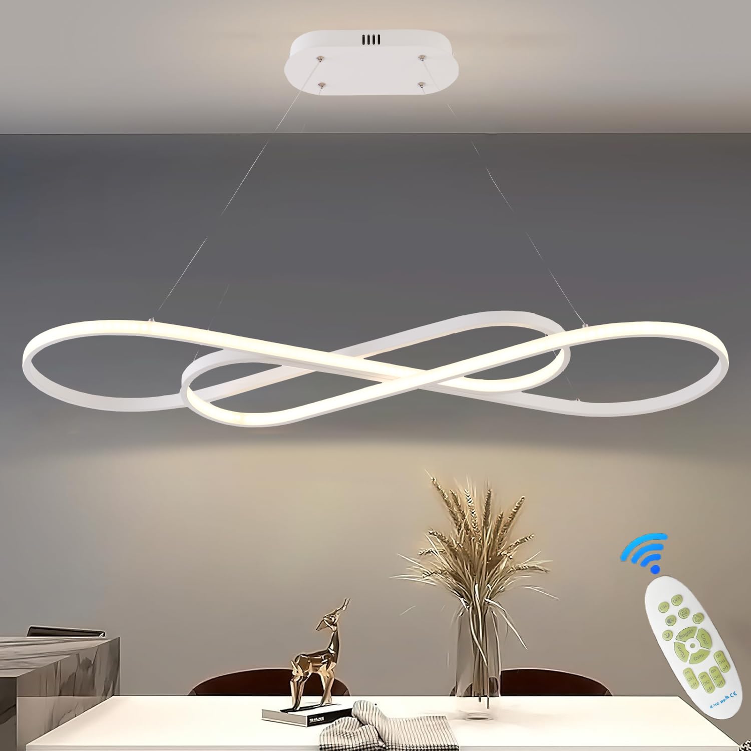 Mqw Lampada a Sospensione LED L100cm/57W, Nero