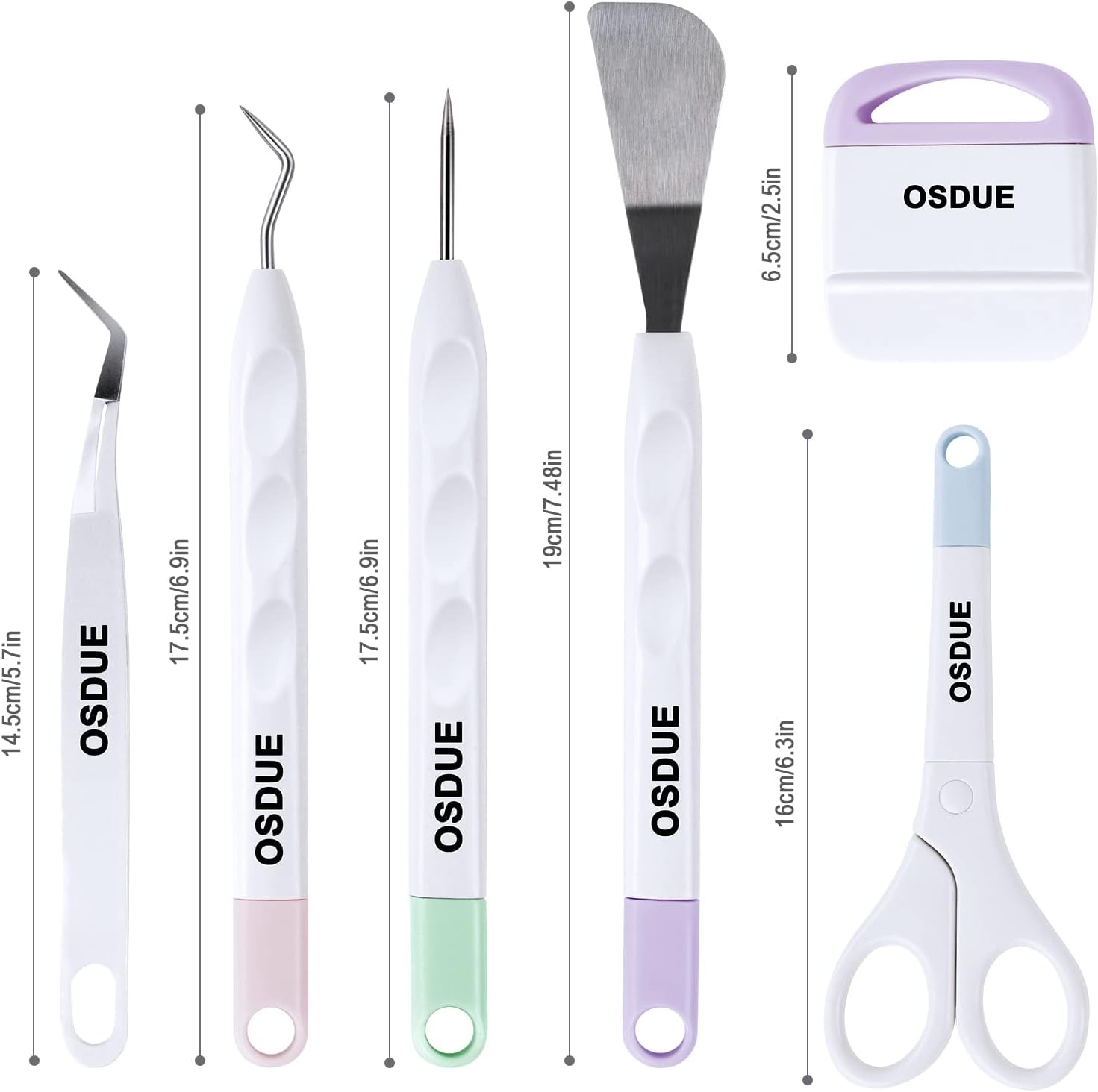 Osdue Strumenti Set Base 6 Pezzi per Diserbo Vinile - immagine 2