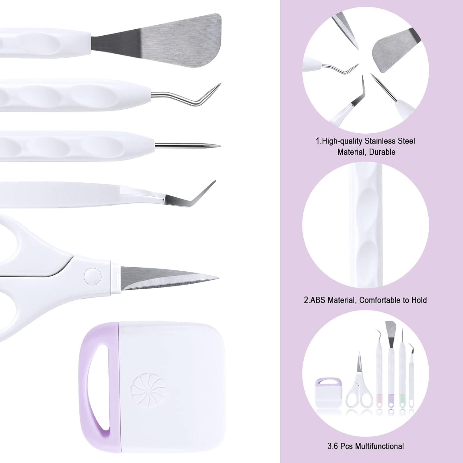 Osdue Strumenti Set Base 6 Pezzi per Diserbo Vinile - immagine 3