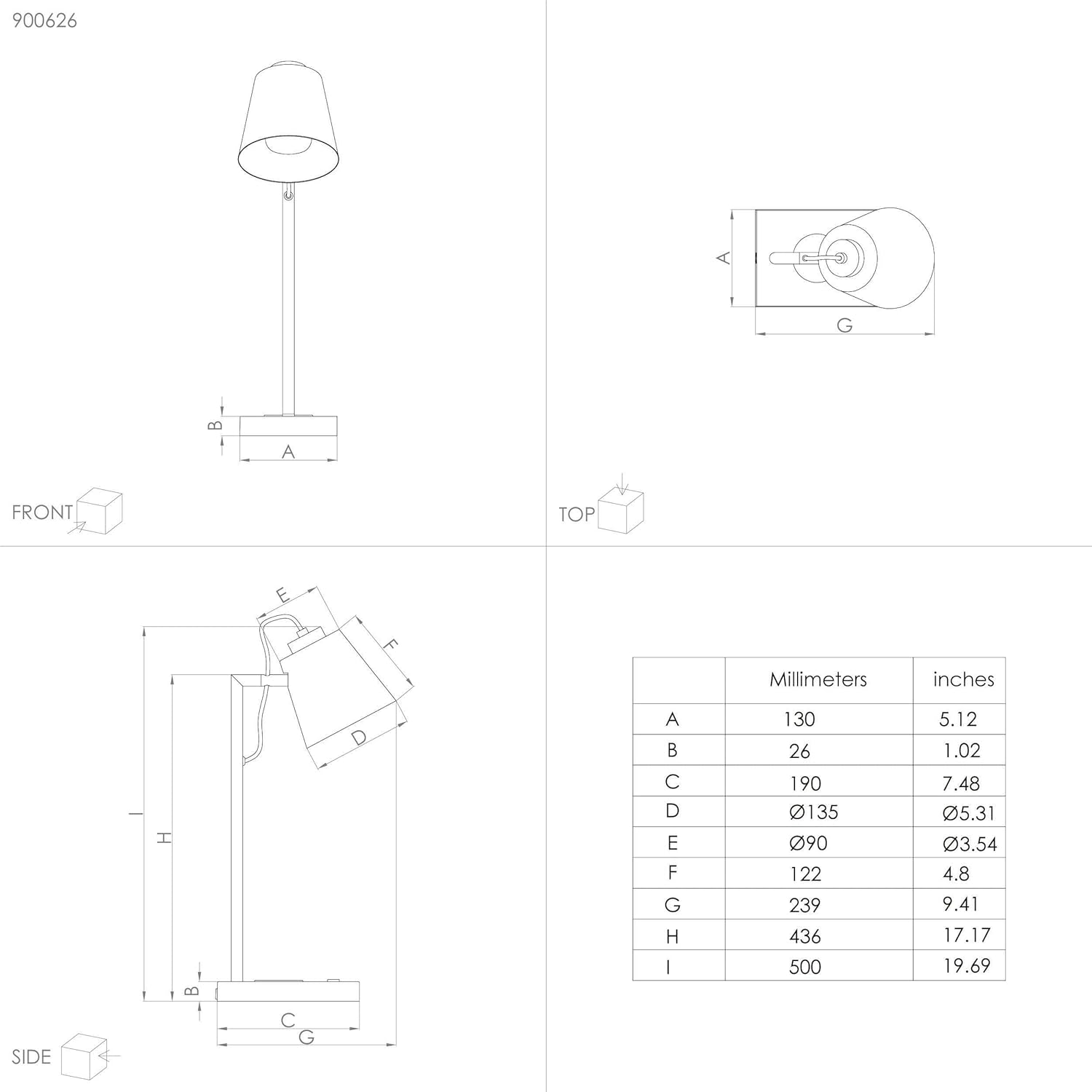 EGLO Lacey - Lampada da Tavolo LED Touch Dimmerabile - immagine 7