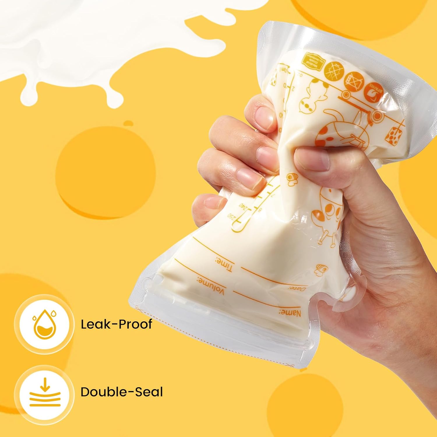 Oderra Sacchetti per Latte Materno Freezer 250ml, 50 Pezzi - immagine 5