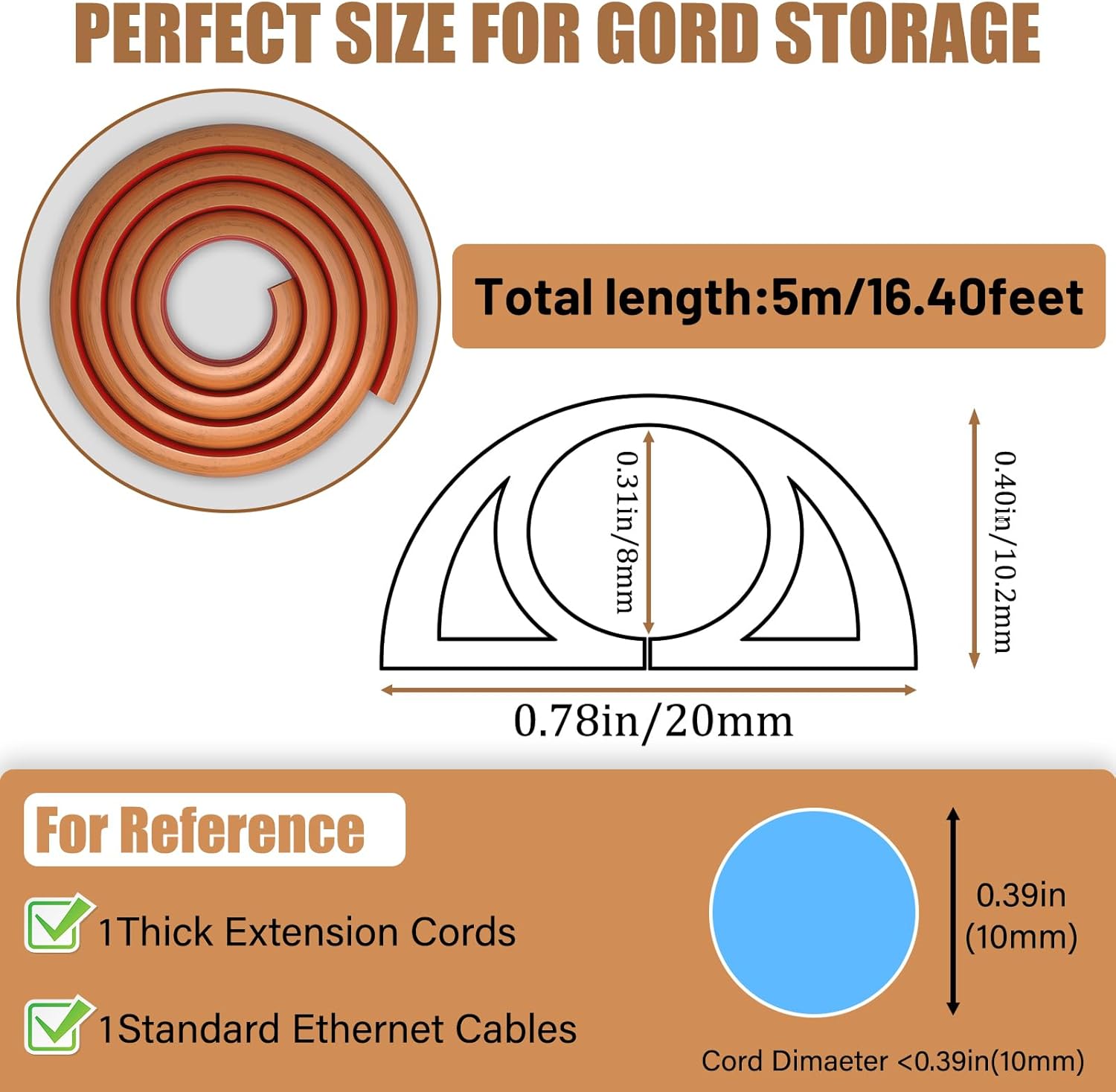 DIKARYA Canalina Passacavi Pavimento Legno 2CMx5M - immagine 2