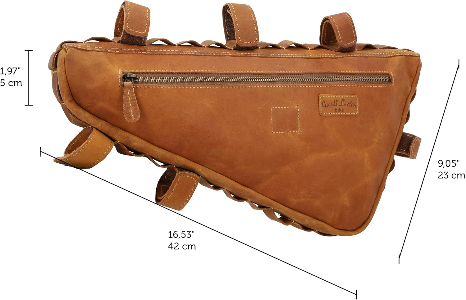 Gusti Borsa da Bici in Vera Pelle Marrone - immagine 7