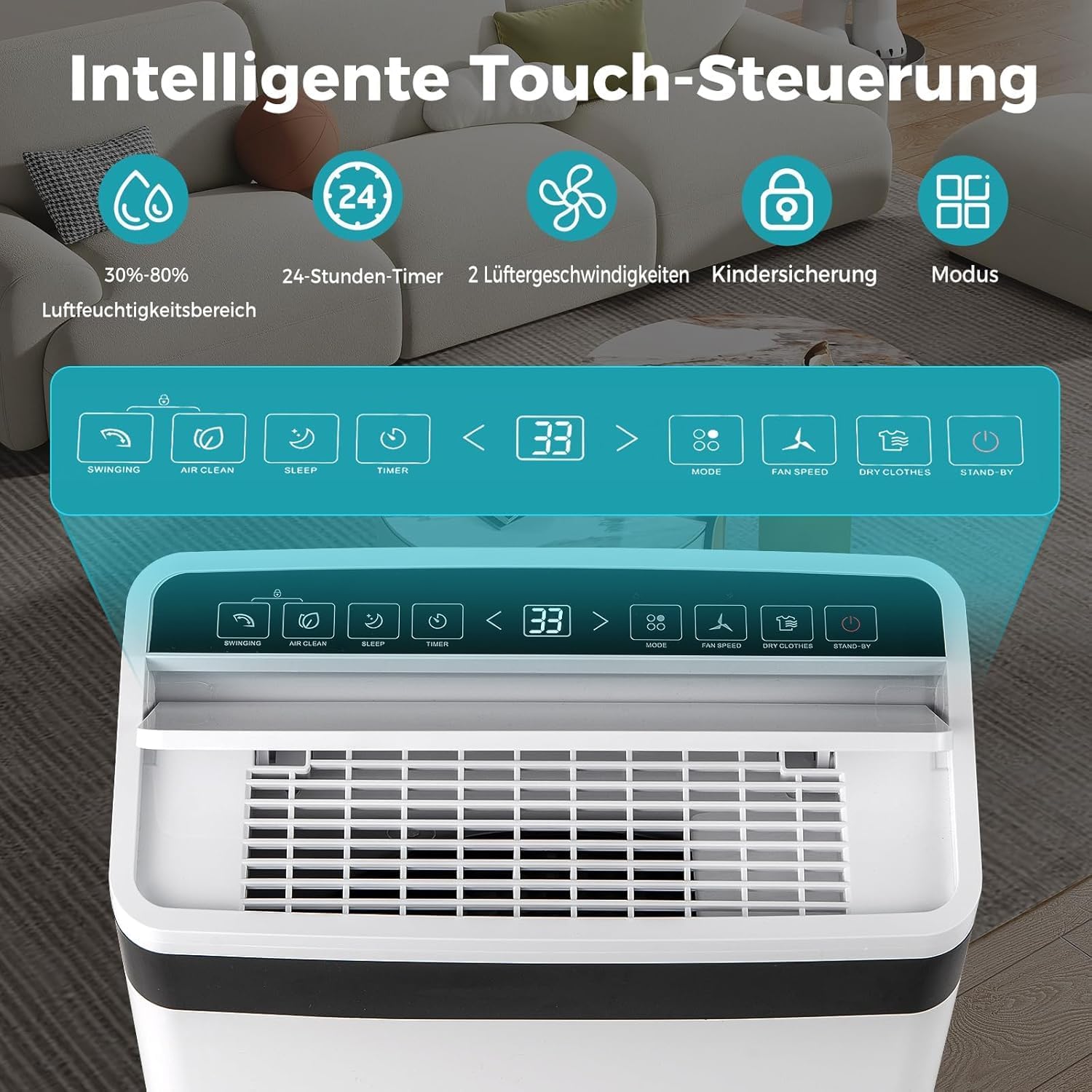 Fantask Deumidificatore 28,5 l/24h per 35 m² - immagine 3