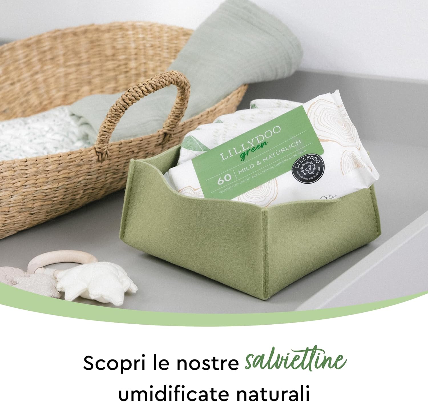 Lillydoo green Salviettine Naturali 15x60 pezzi - immagine 3