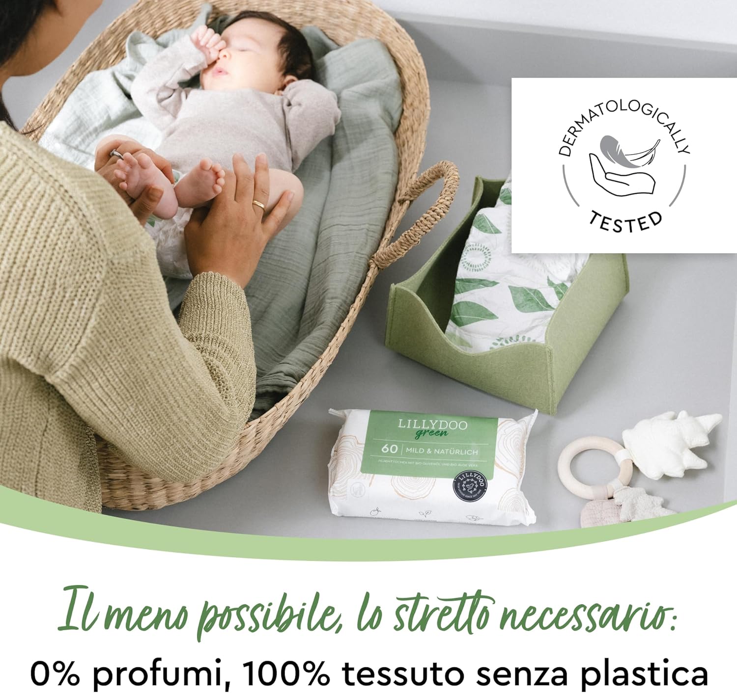 Lillydoo green Salviettine Naturali 15x60 pezzi - immagine 4