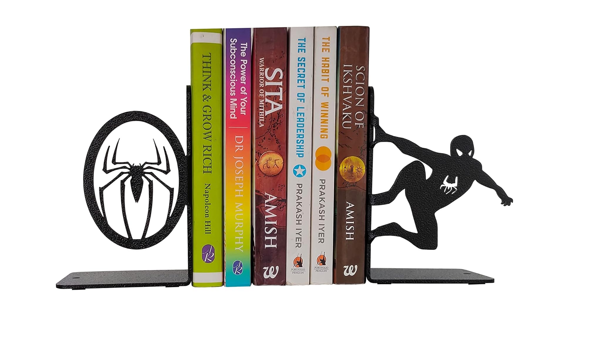 Spiderman Reggilibri Decorativo in Metallo