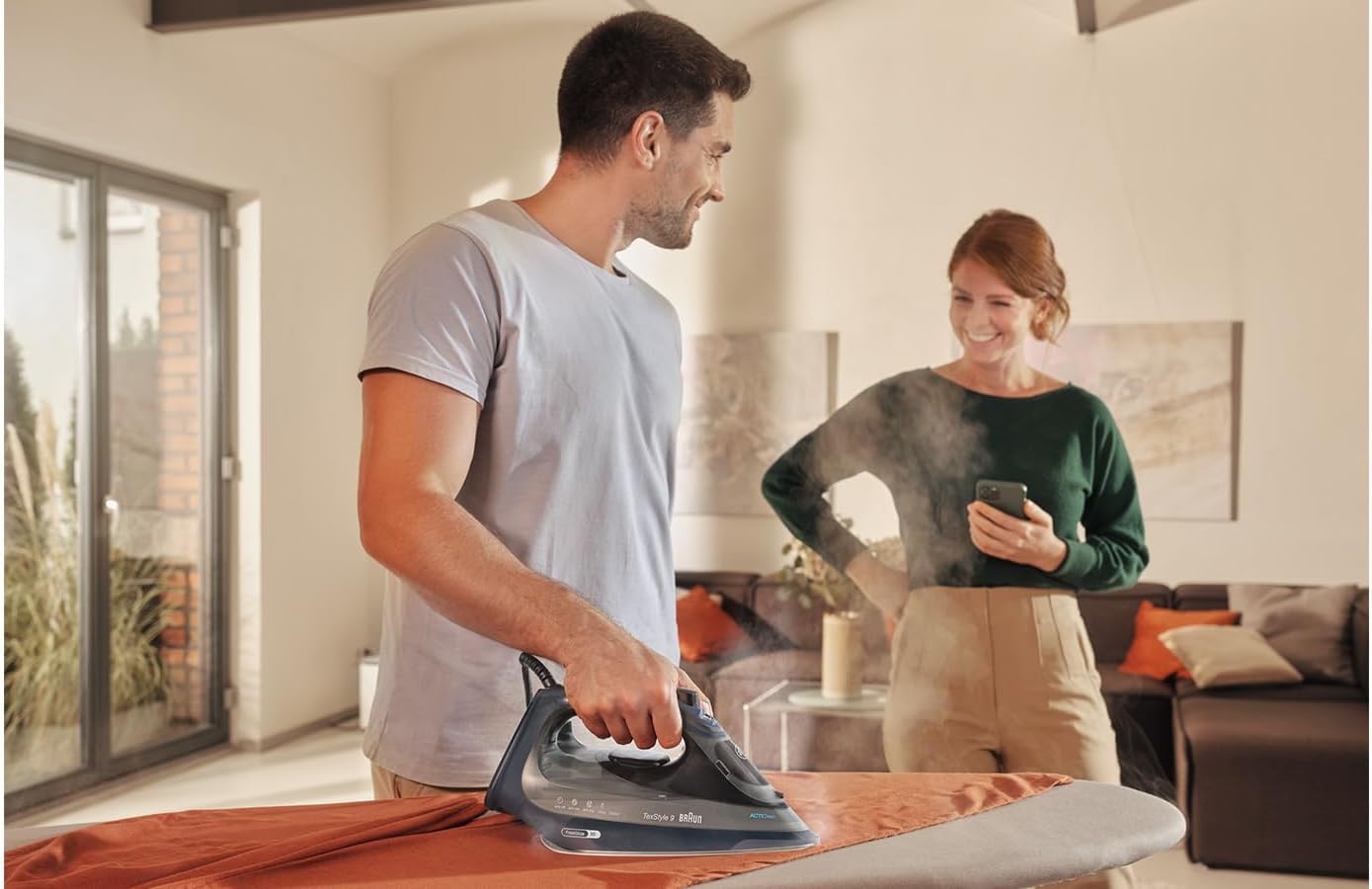 Braun TexStyle 9 SI9682 DB - Ferro da Stiro a Vapore 3200W, Blu - immagine 4