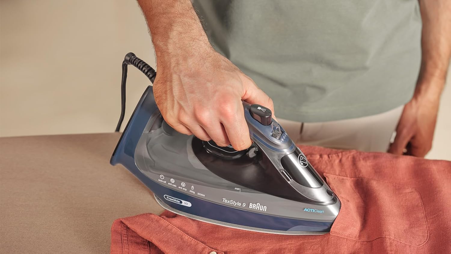 Braun TexStyle 9 SI9682 DB - Ferro da Stiro a Vapore 3200W, Blu - immagine 5