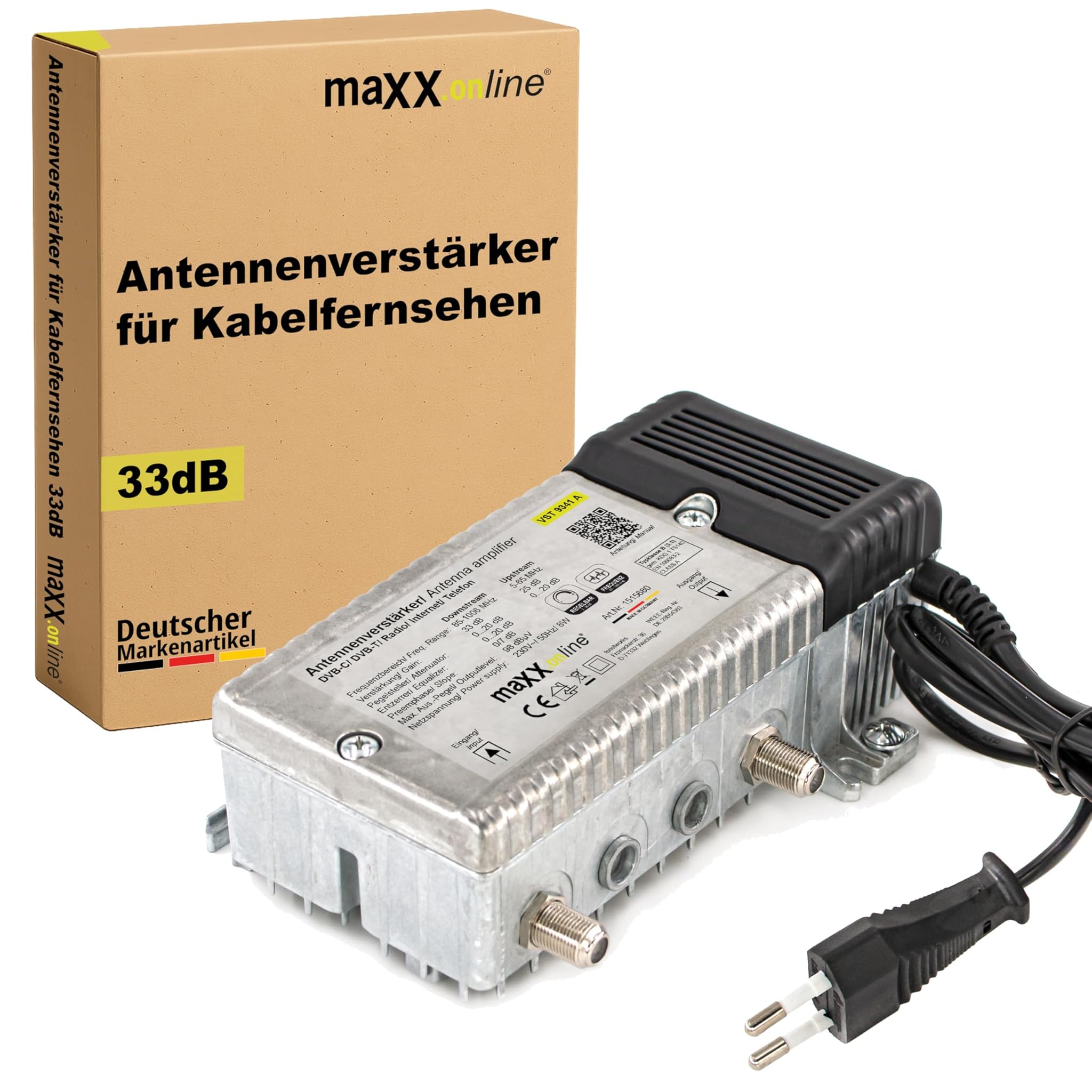Maxx.online vst9341 - Amplificatore TV Cavo 34dB