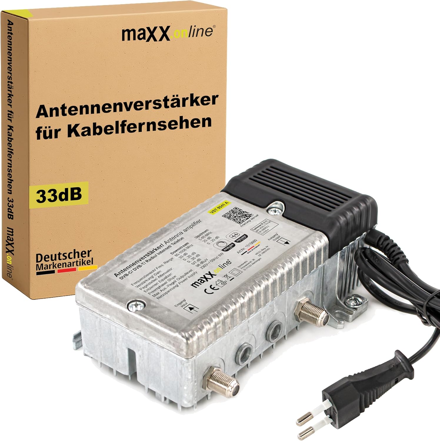 Maxx.online vst9341 - Amplificatore TV Cavo 34dB - immagine 1