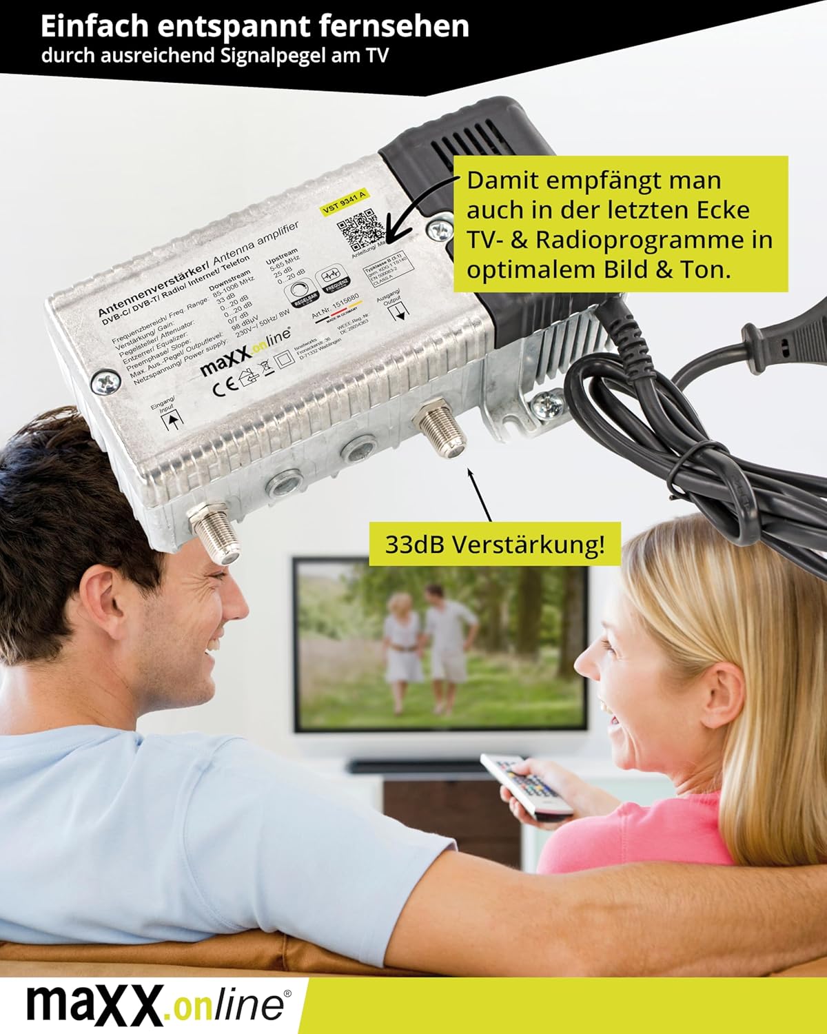 Maxx.online vst9341 - Amplificatore TV Cavo 34dB - immagine 7