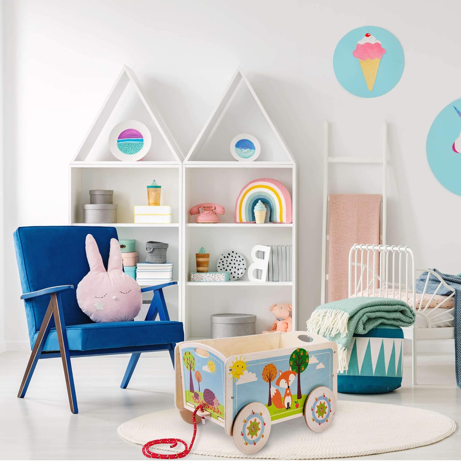 Dida - La Volpe: Carretto Trainabile in Legno - immagine 3